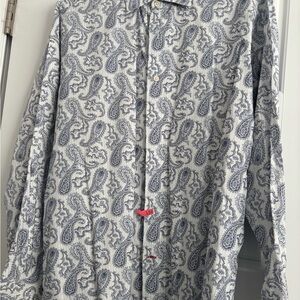 Men's Blue Paisley Shirt